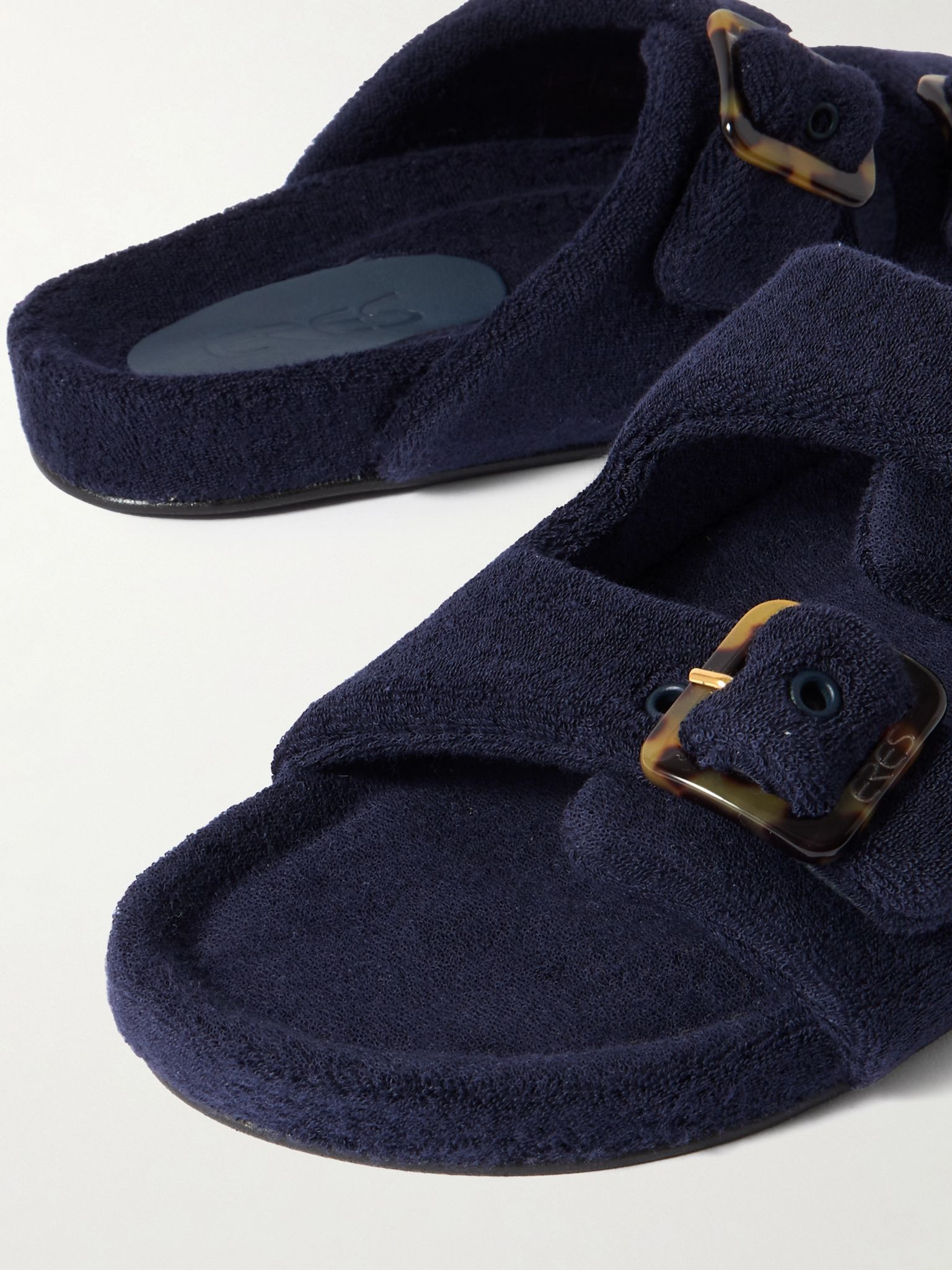 Daphnee cotton-terry slides Navy - 4