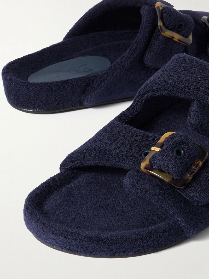 Daphnee cotton-terry slides Navy 4