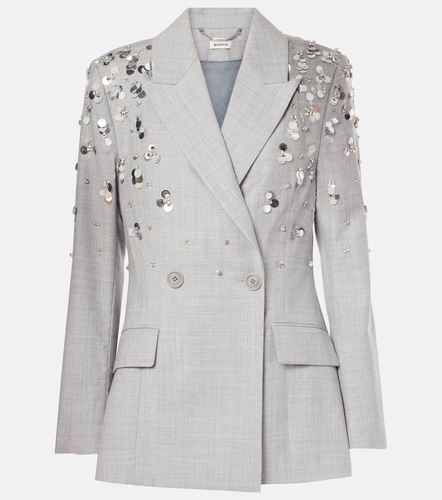 Getty embellished wool blazer - 1