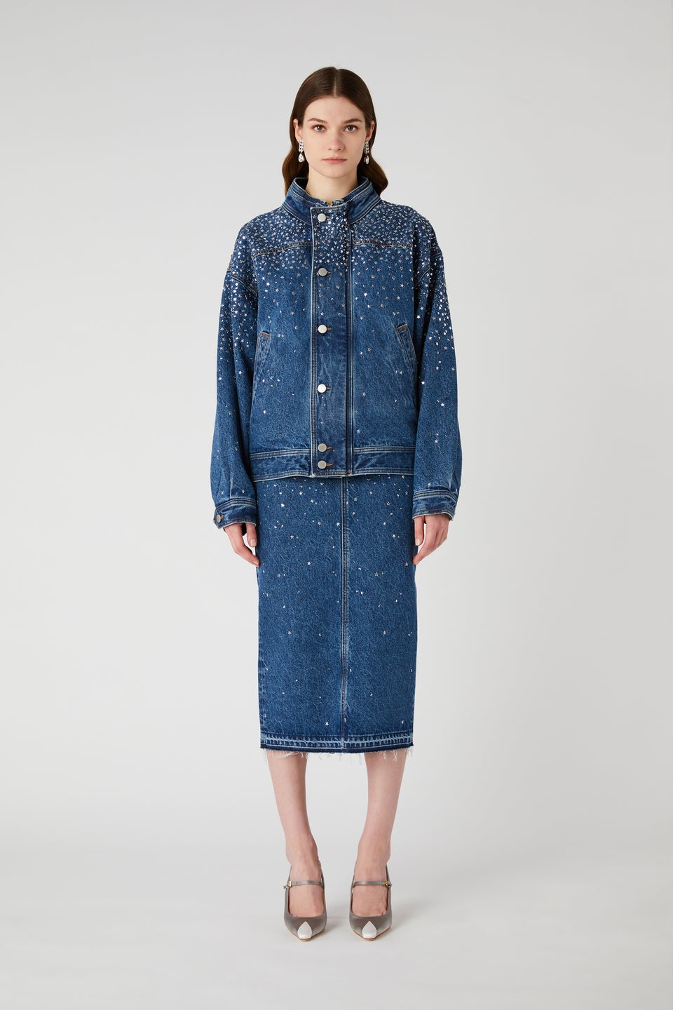 DENIM BOMBER WITH HOTFIX - 4