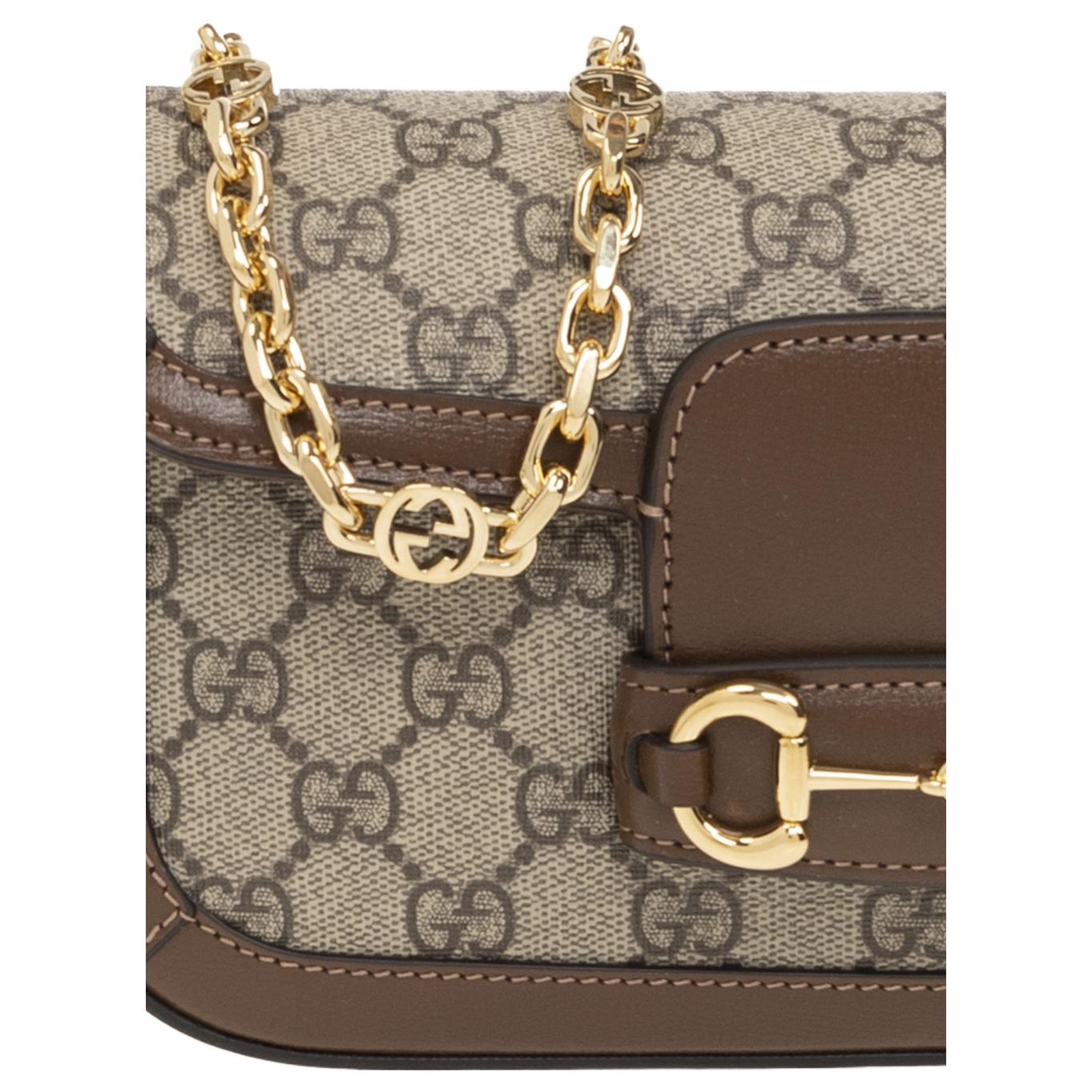 (WMNS) Gucci Horsebit 1955 Shoulder Bag 'Beige Ebony' 735178-92TCG-8563 - 4