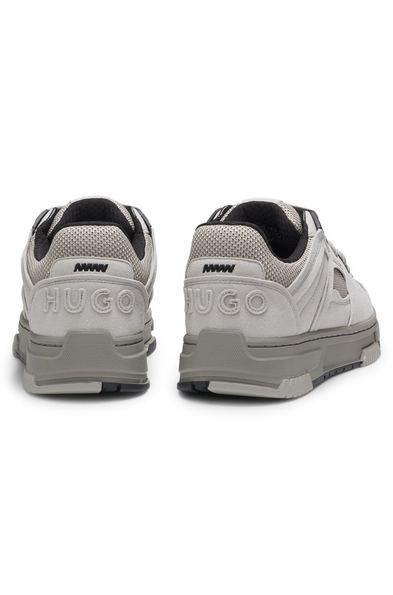 HUGO TRAINERS WITH TEXTURED FABRIC AND FAUX SUEDE outlook