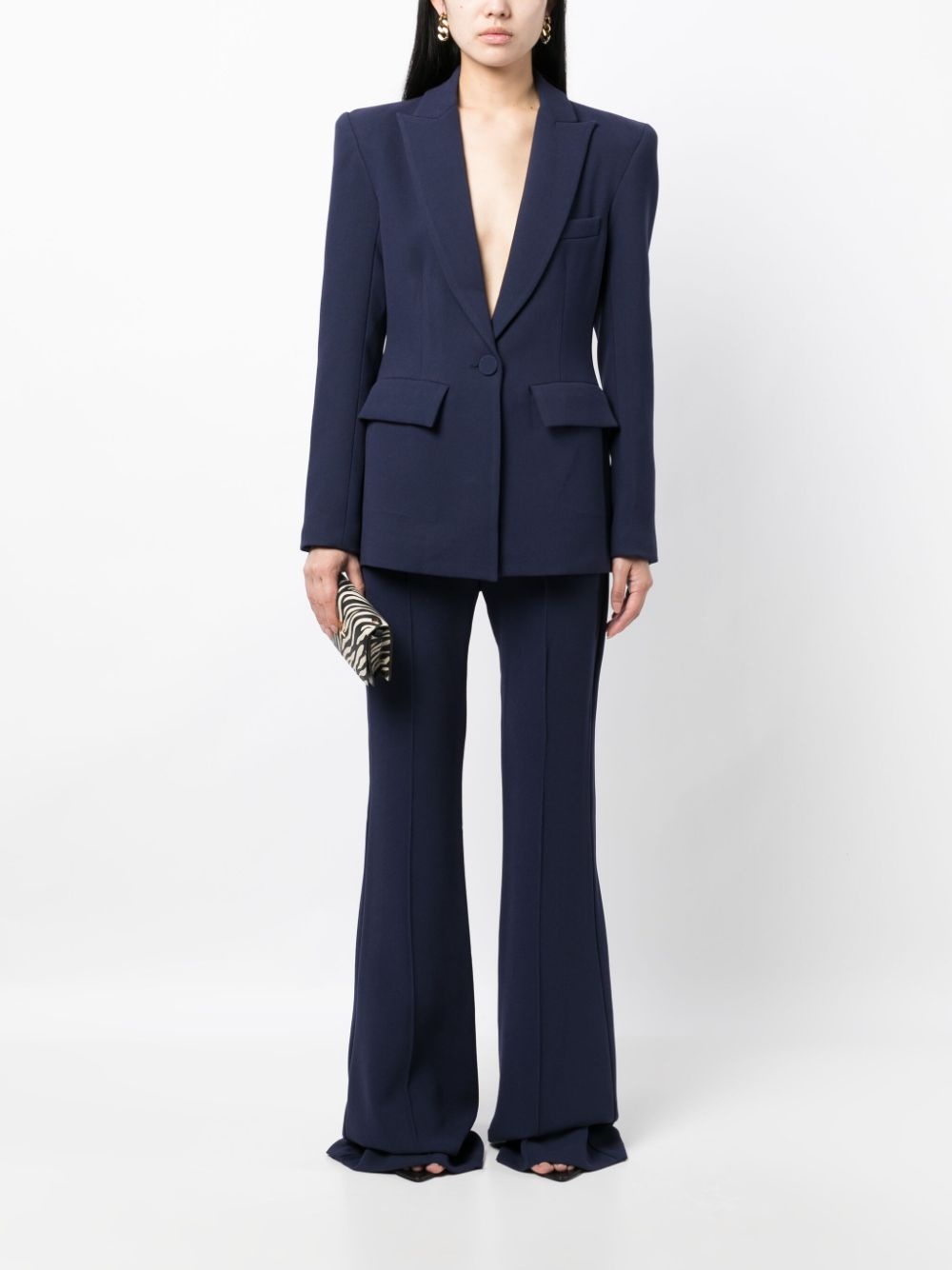 high-waisted flared trousers - 2