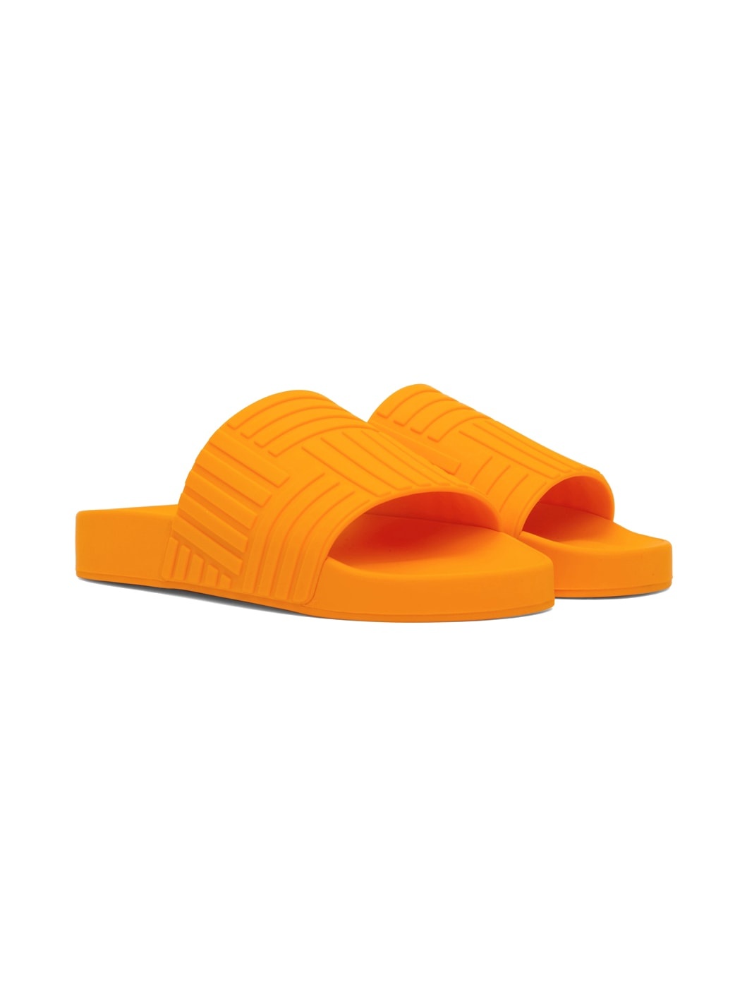 Orange Rubber Slides - 4