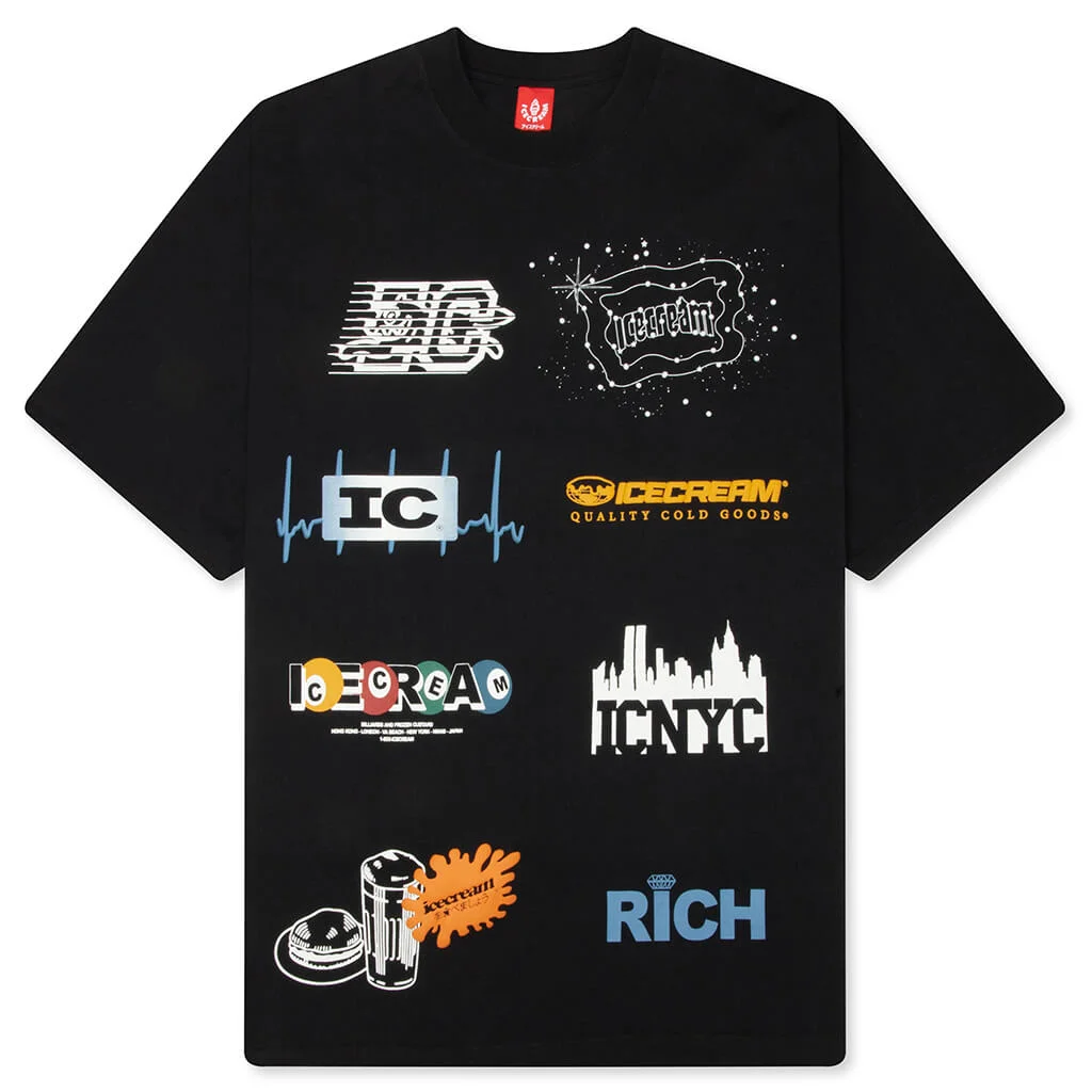 RICH S/S KNIT TEE - BLACK - 1