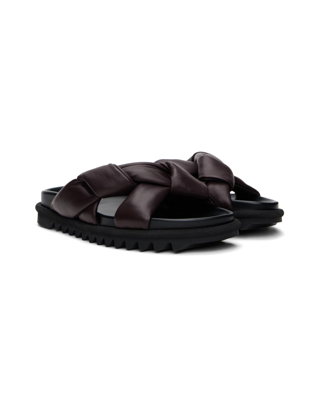 Brown Padded Sandals - 4
