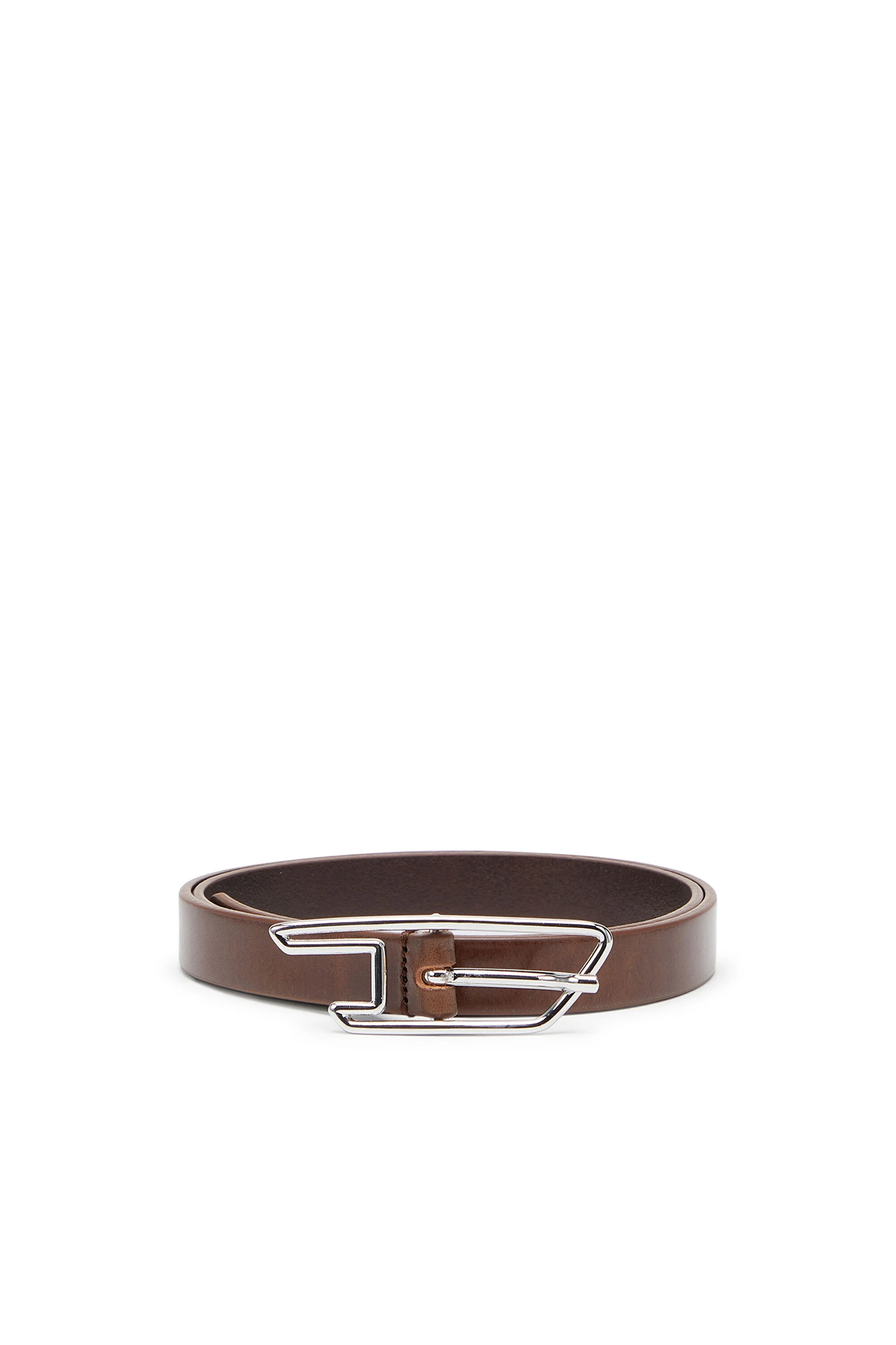 2CM BELT IN PULL-UP LEATHER WITH D BUCKLE - 1