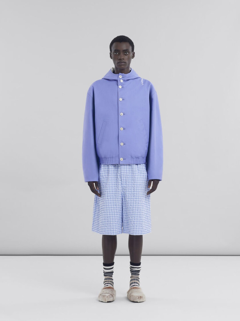 Marni INDIGO GABARDINE HOODED JACKET outlook