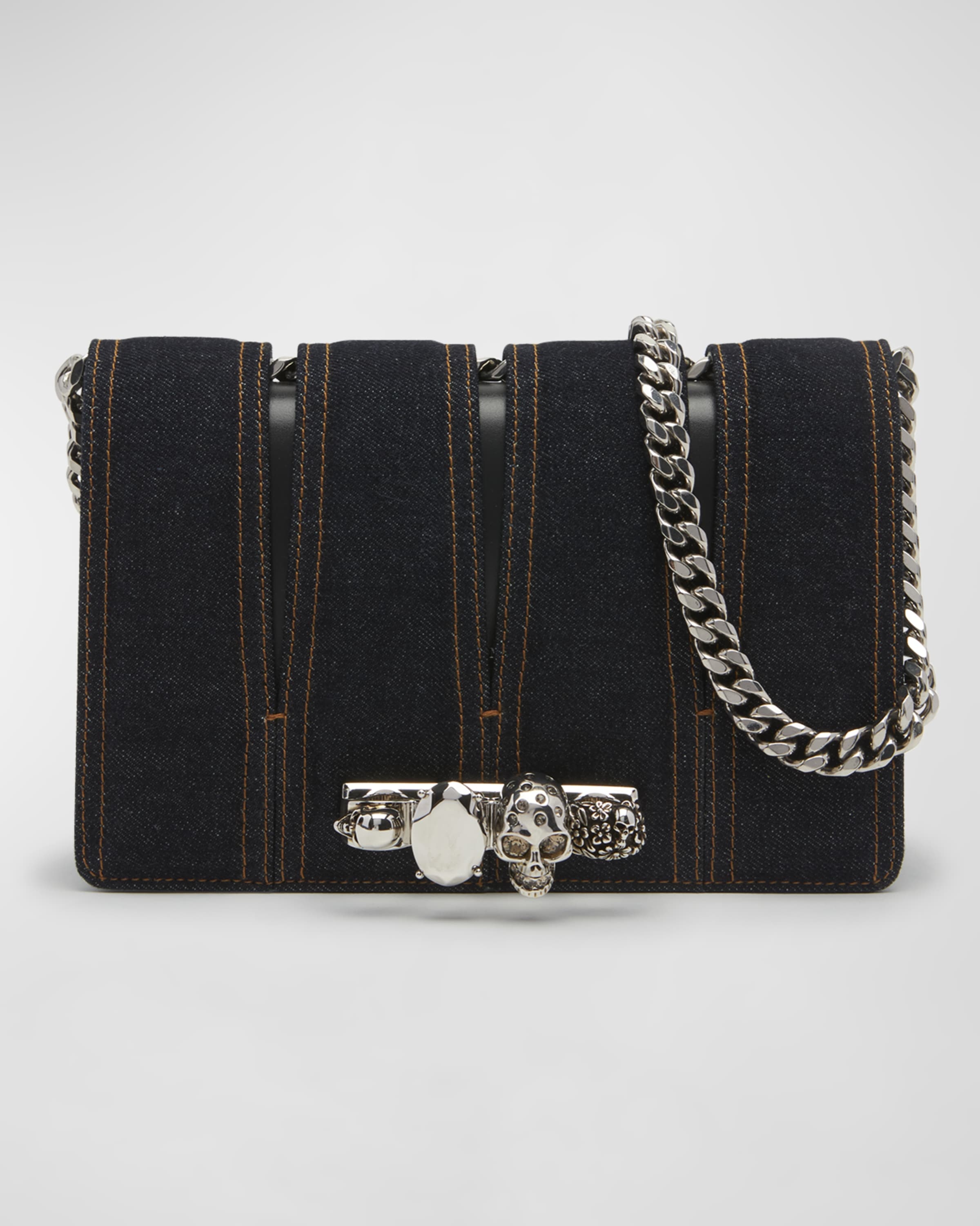 The Slash Denim Chain Shoulder Bag - 1