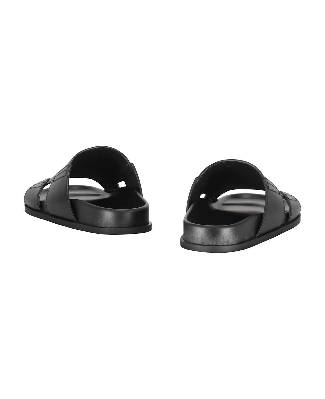 Leather Slides With Logo - 3