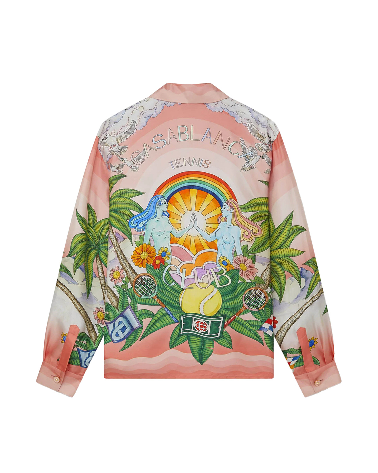 Paix Et Amour Tennis Club Silk Shirt | Casablanca Paris - 2