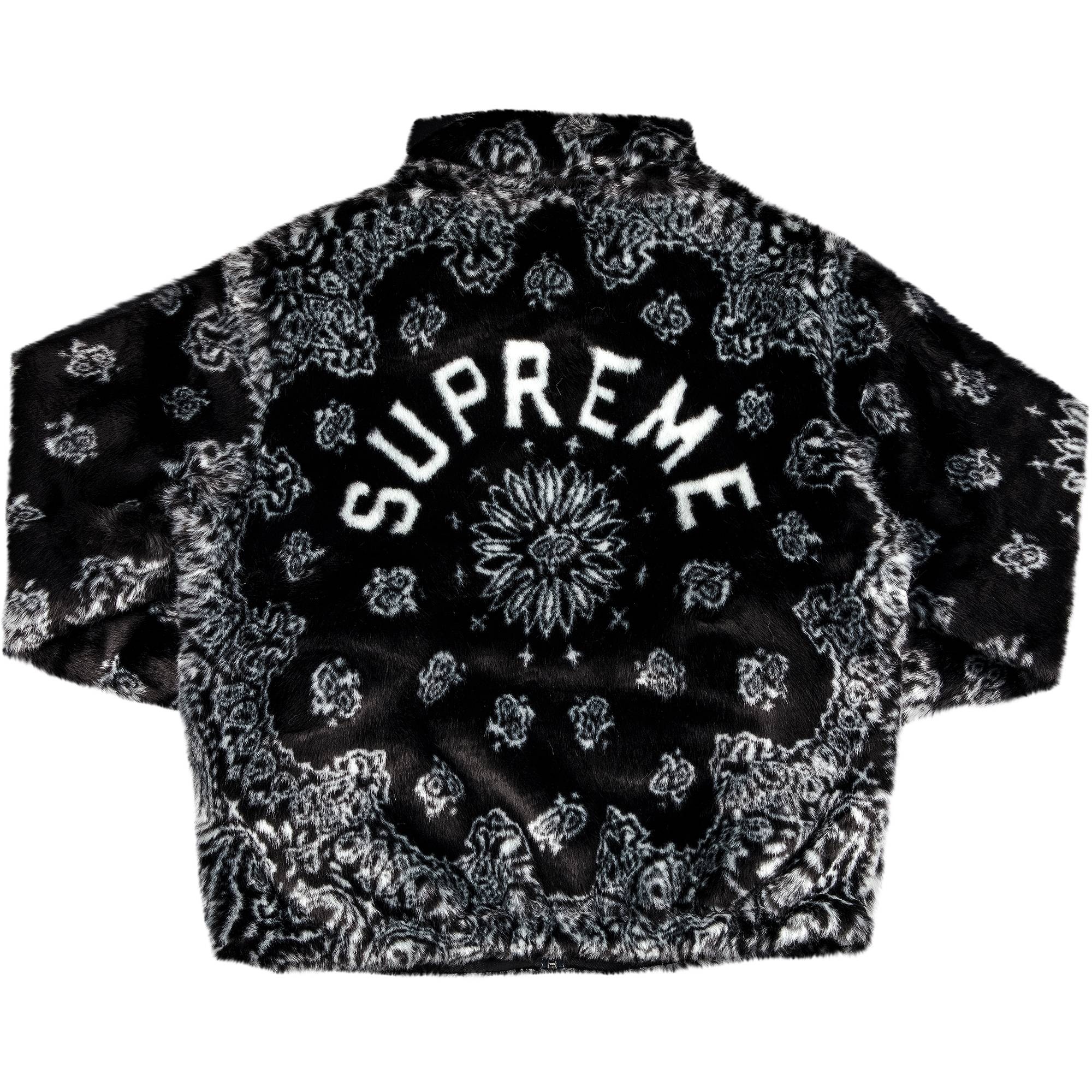 Supreme Supreme Bandana Faux Fur Bomber Jacket 'Black' | REVERSIBLE