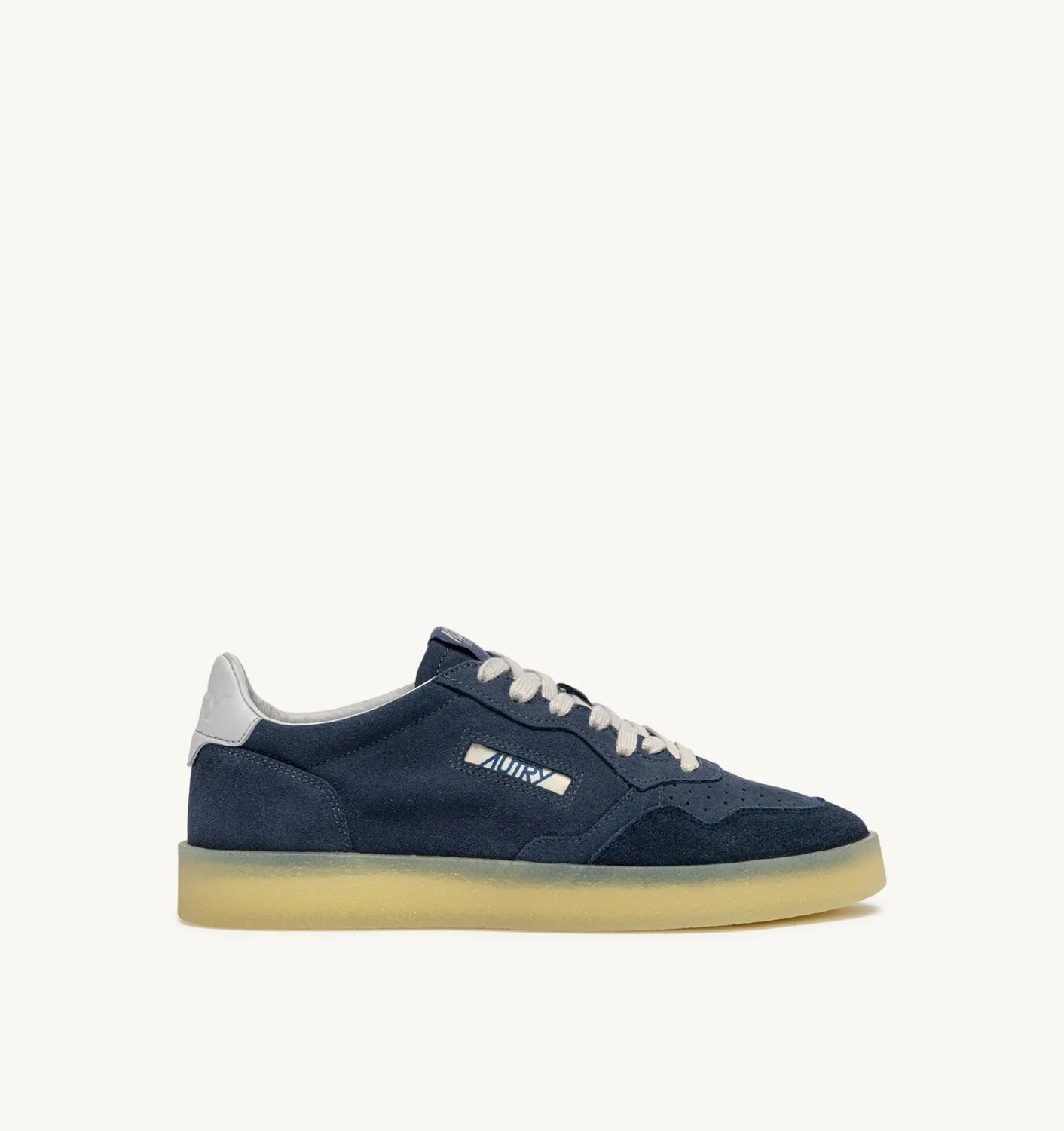 MEDALIST LOW SNEAKERS IN DENIM AND VAPOR SUEDE - 1