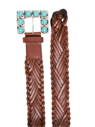 Etro interwoven-design buckle belt outlook