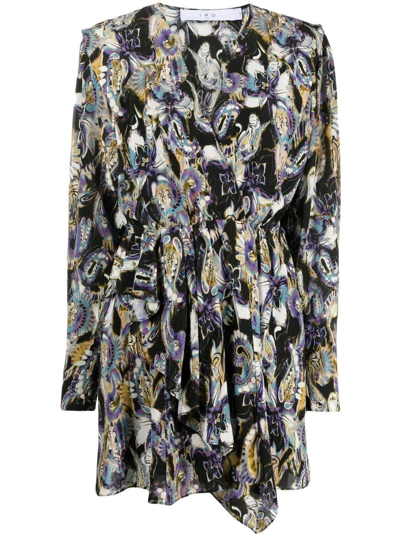 graphic-print long-sleeve dress 1