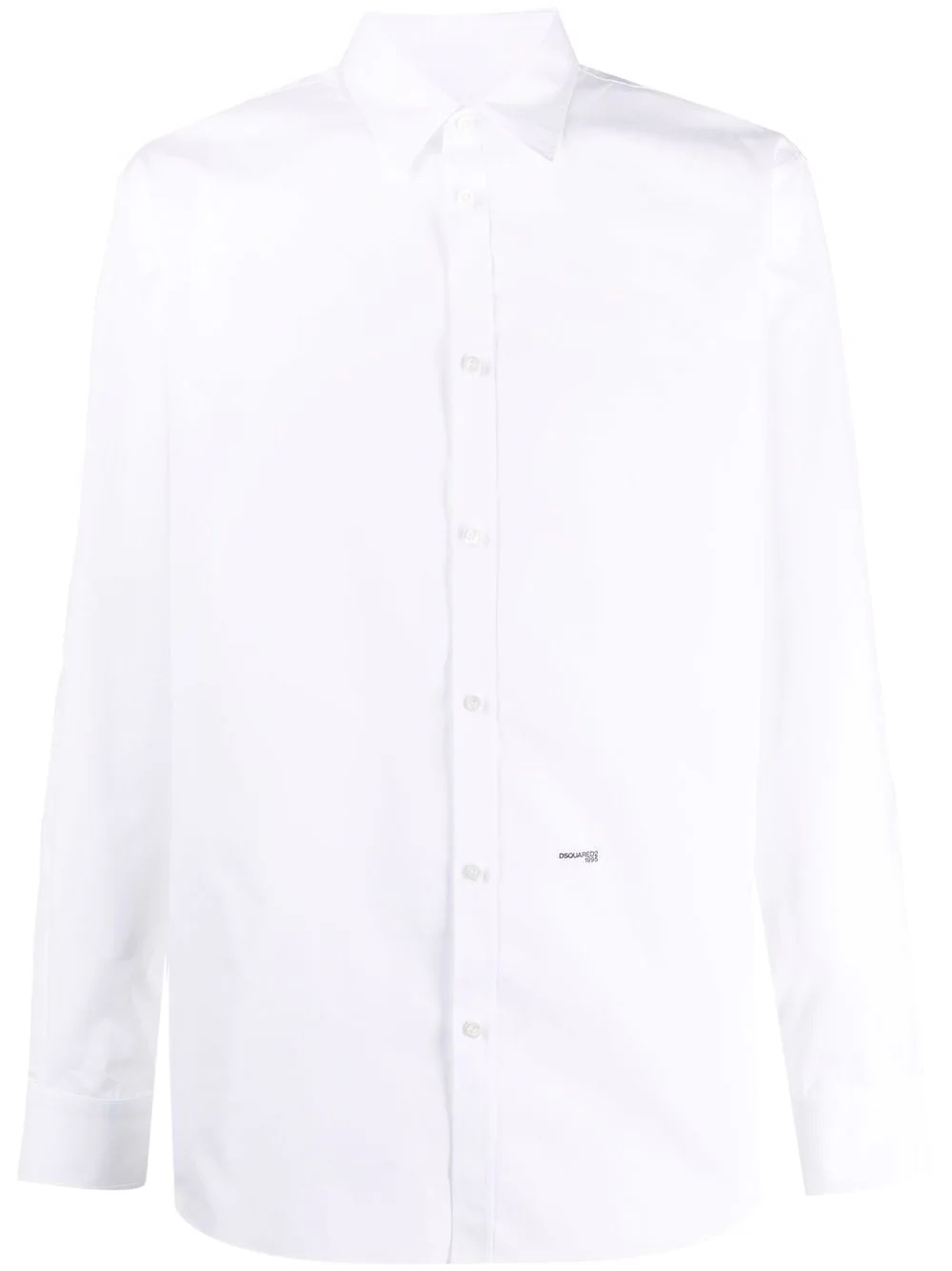 embroidered-logo detail shirt - 1