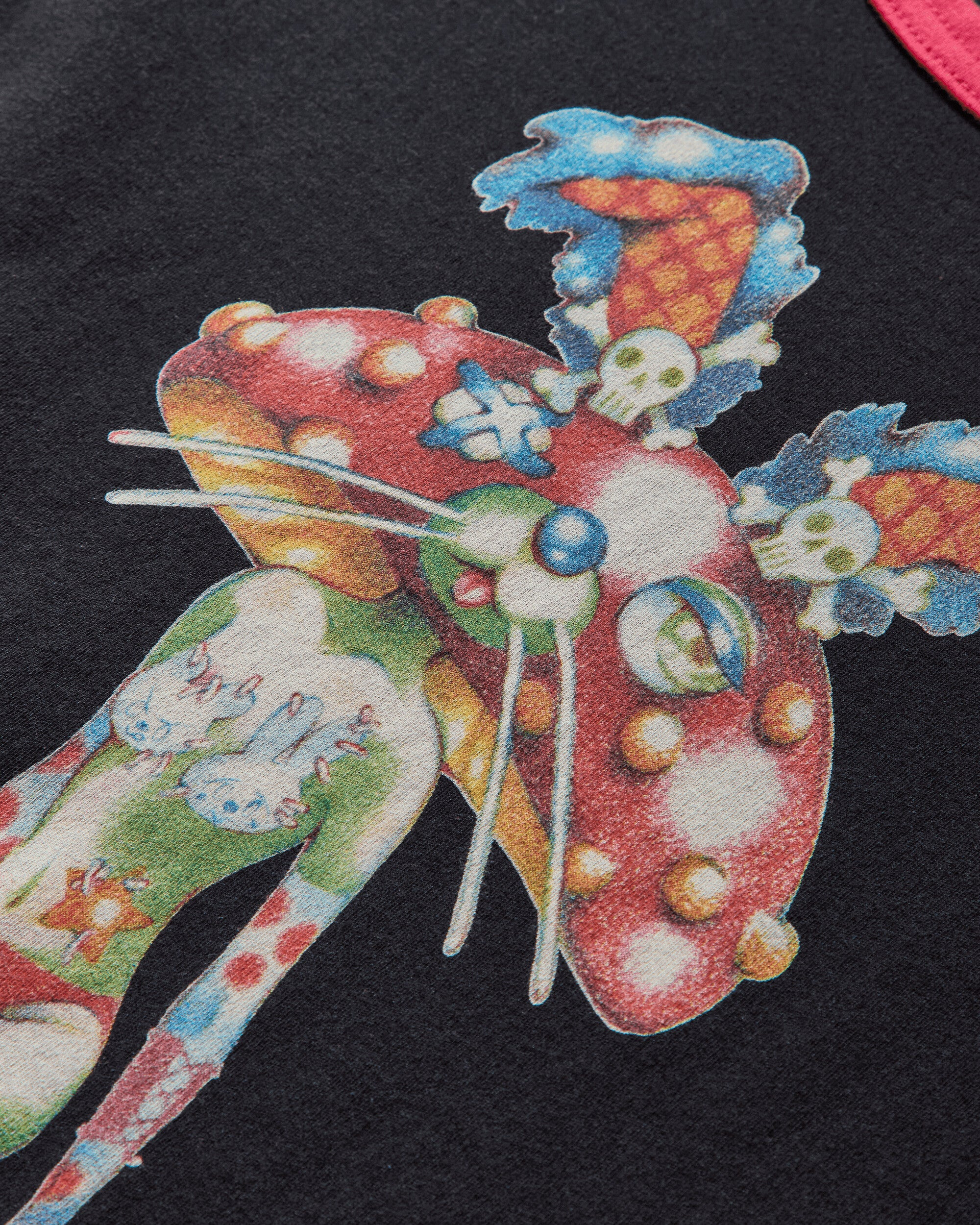 Women's Ema / Lazy Mushroom Tiny T-Shirt Black - 4