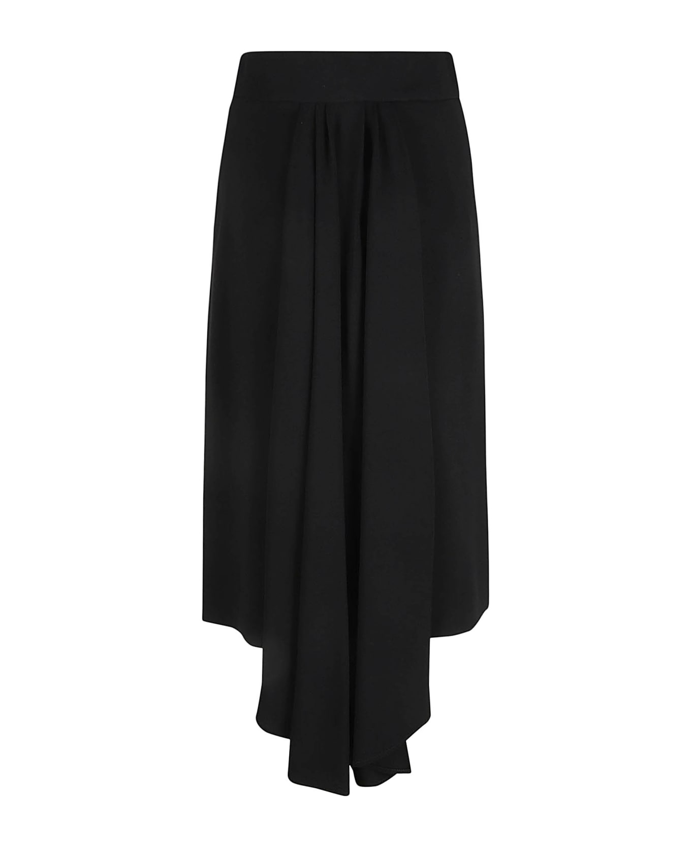 Asymmetric Plain Skirt - 2