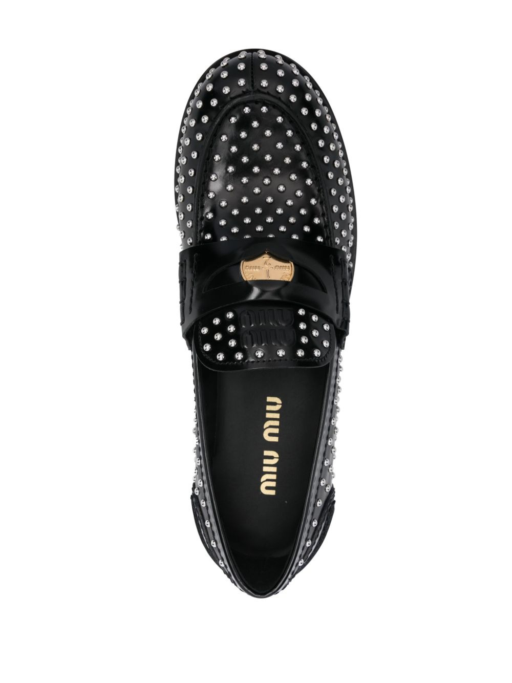 stud-embellished loafers - 4