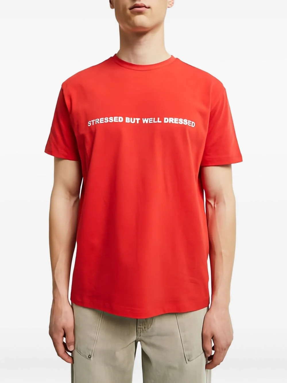 slogan-print organic-cotton T-shirt - 1