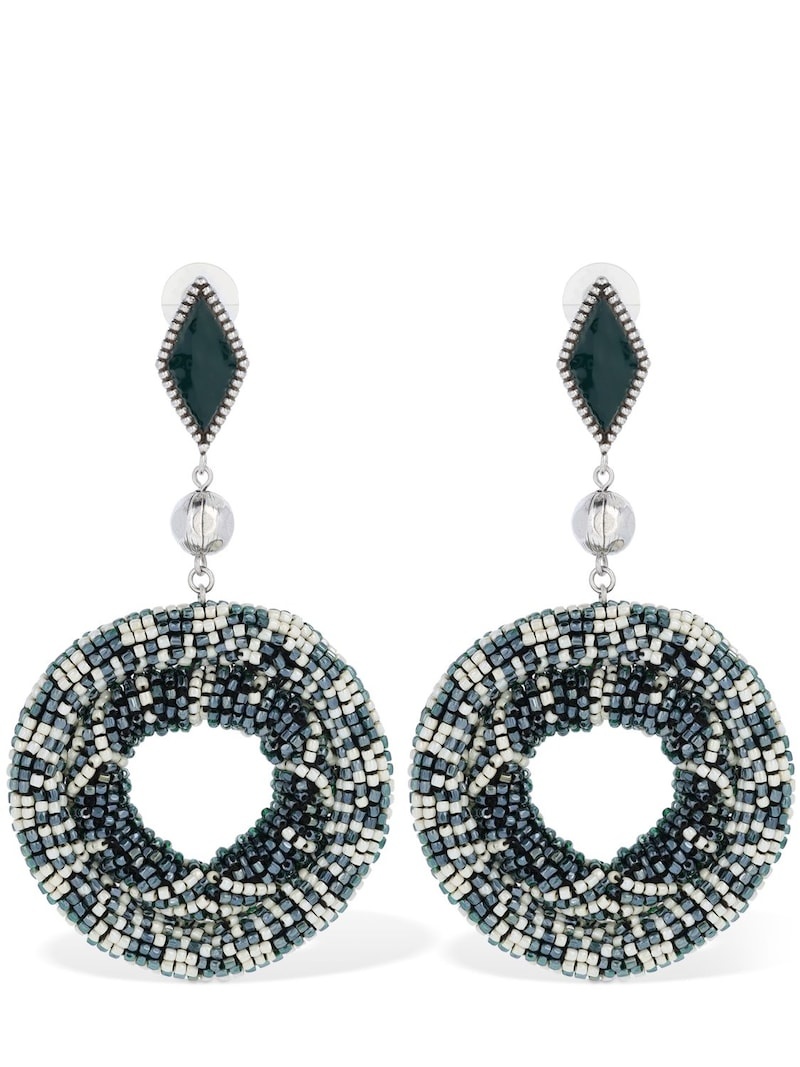 WAPI BEADED PENDANT EARRINGS - 1