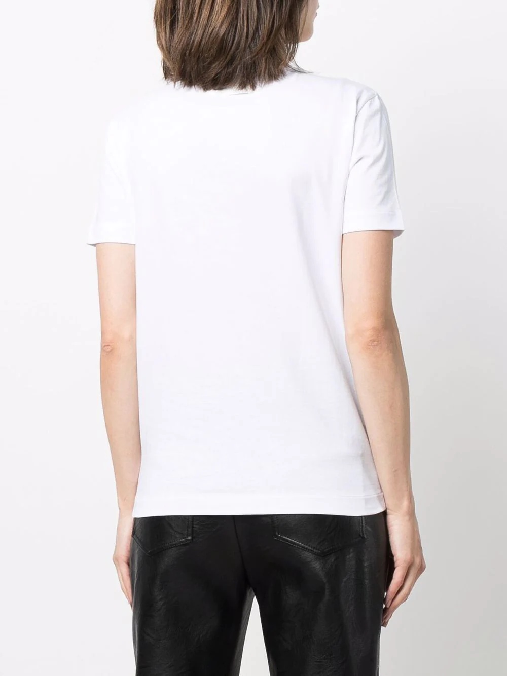 logo-patch cotton T-shirt - 4