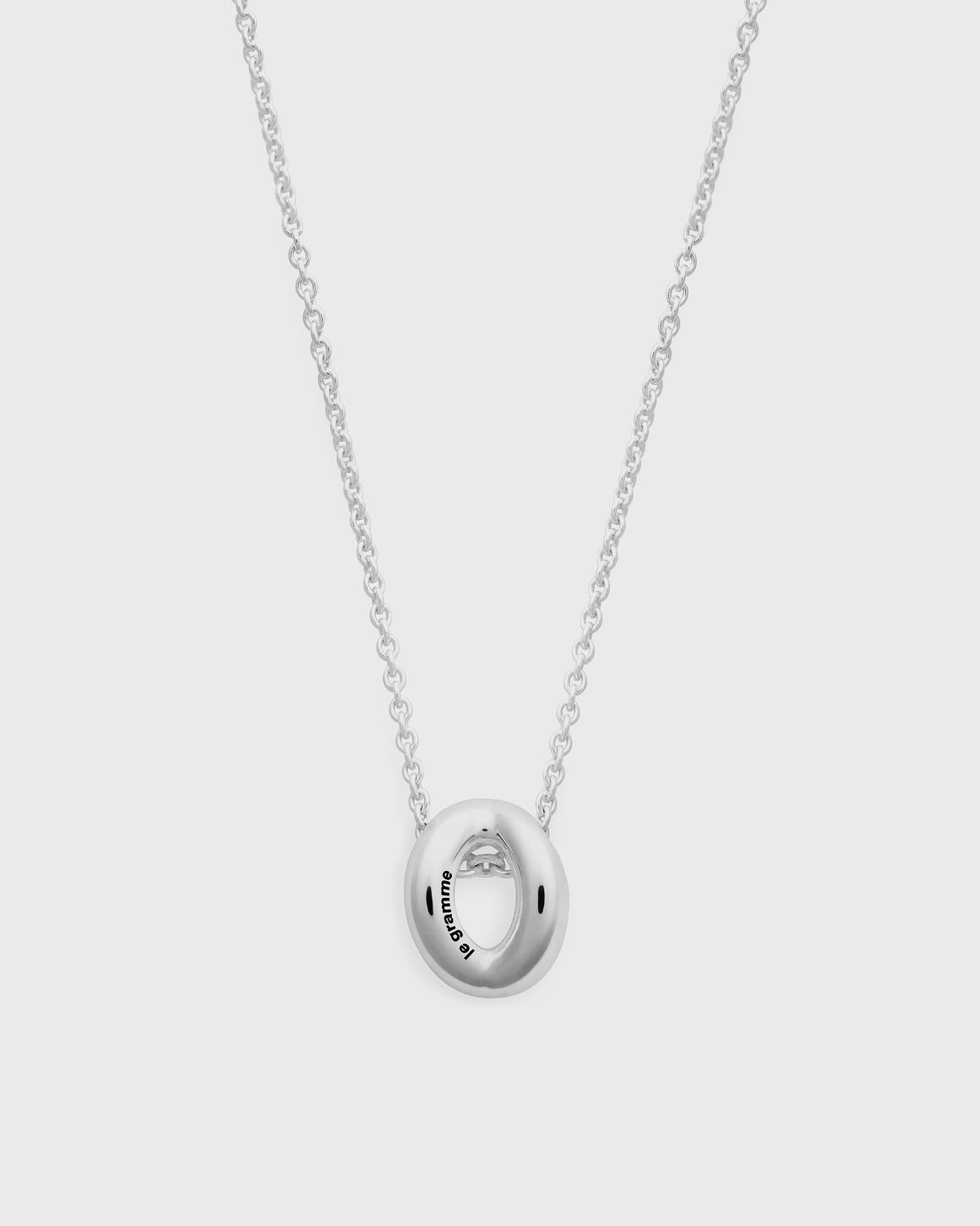 1g-polished sterling silver-entrelacs-necklace - 1