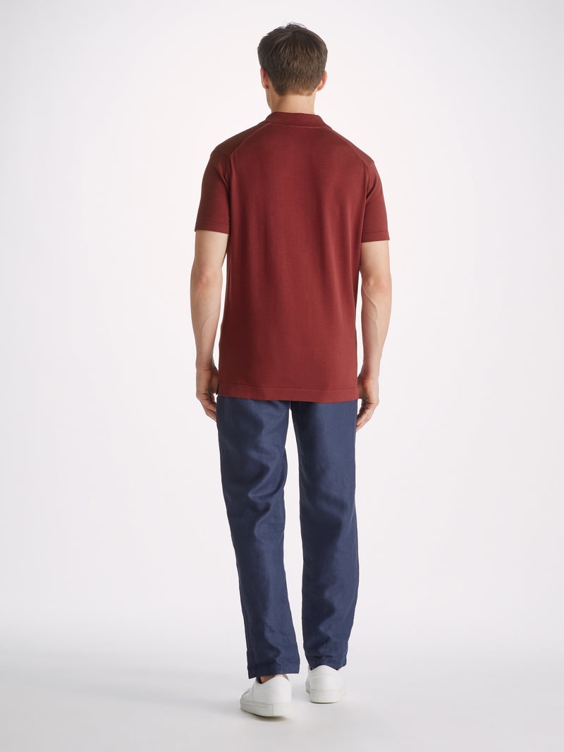 Men's Polo Shirt Jacob Sea Island Cotton Wine - 4