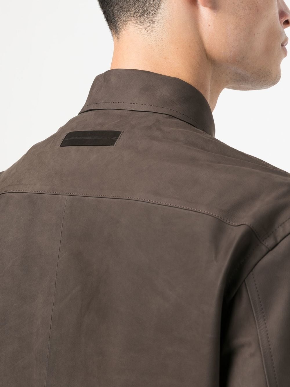 calf-suede shirt-jacket - 5