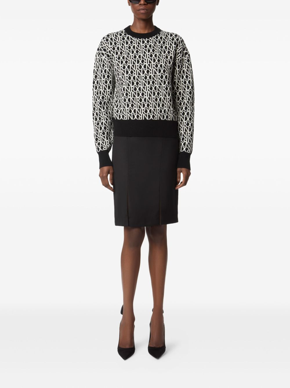 monogram wool sweater - 2