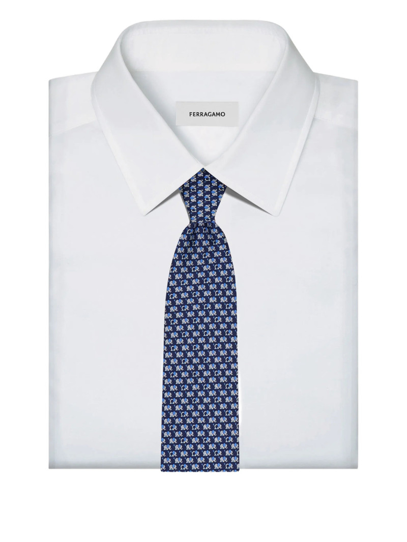 FERRAGAMO Ferragamo Elephant-pattern Tie outlook