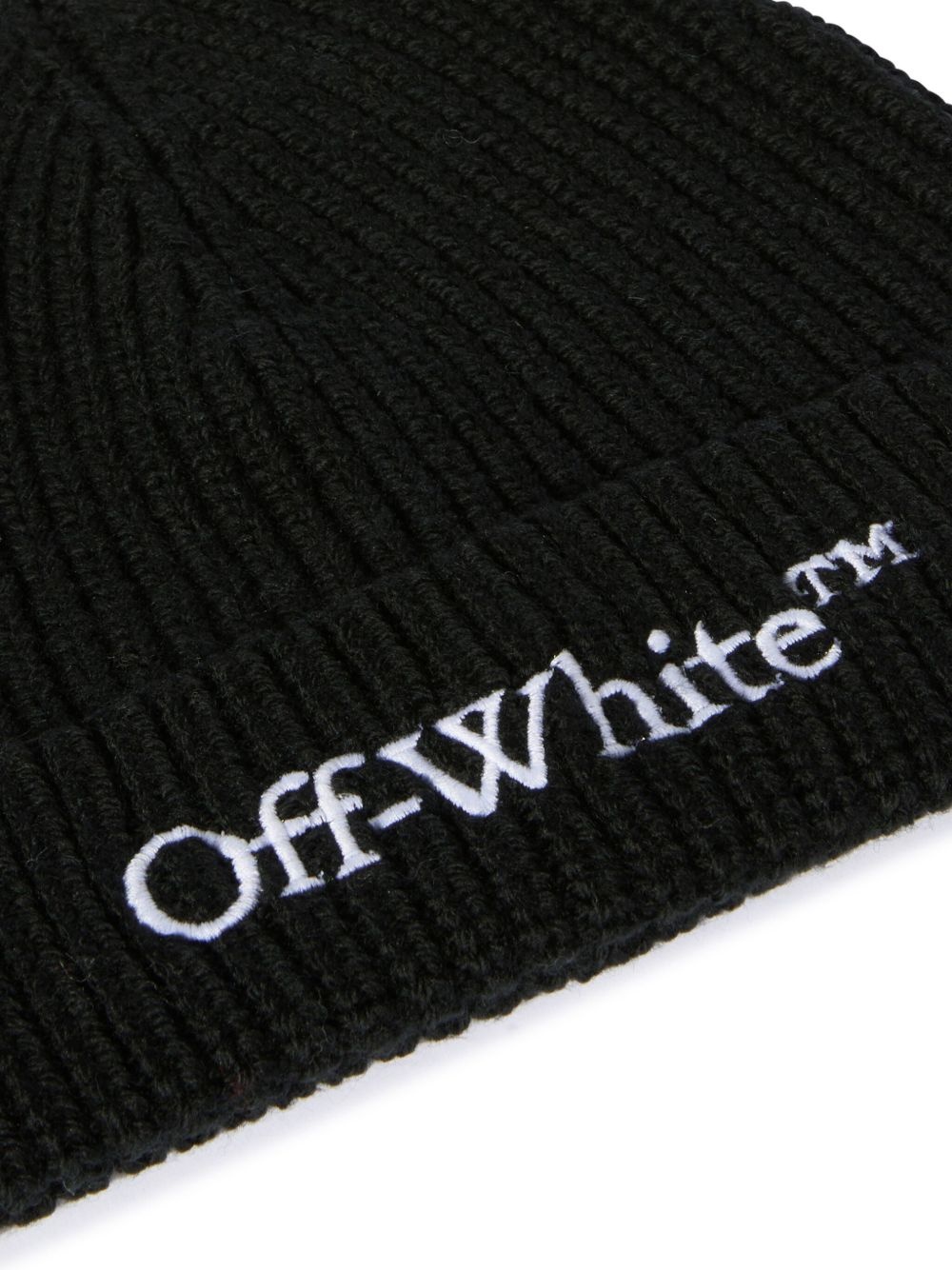 BOOKISH CLASSIC KNIT BEANIE BLACK - WHIT - 2