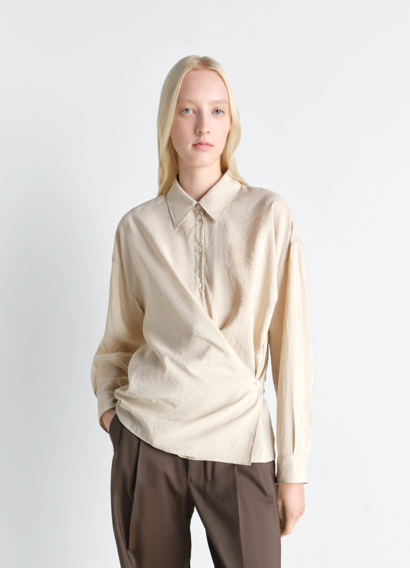 Lemaire STRAIGHT COLLAR TWISTED SHIRT IN DRY SILK outlook