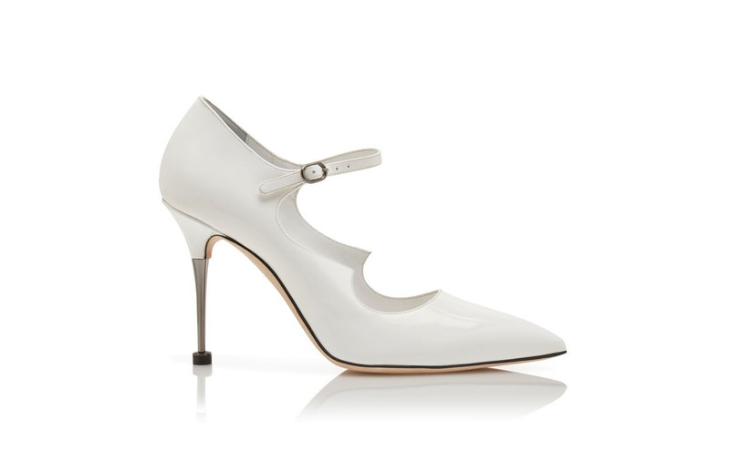 White Patent Leather Mary Jane Pumps 1
