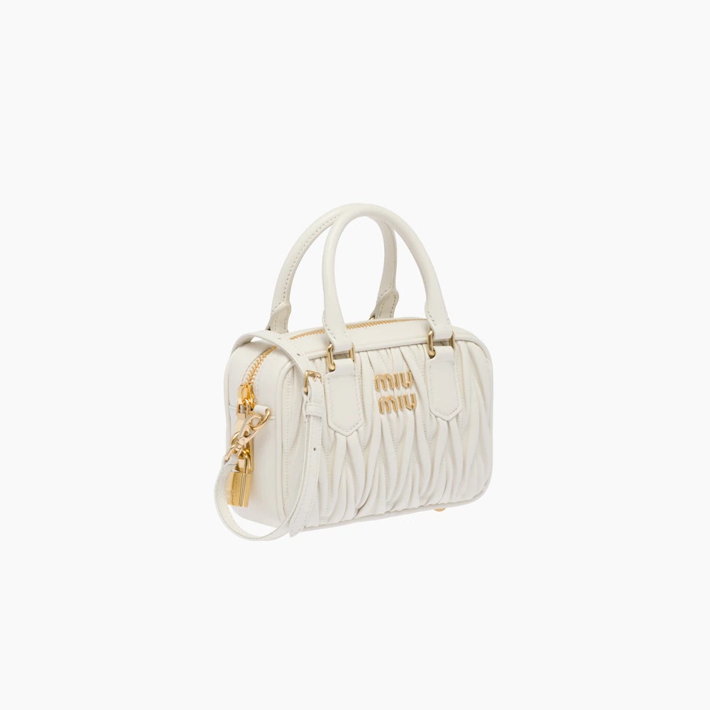 Matelassé nappa leather top-handle bag - 2