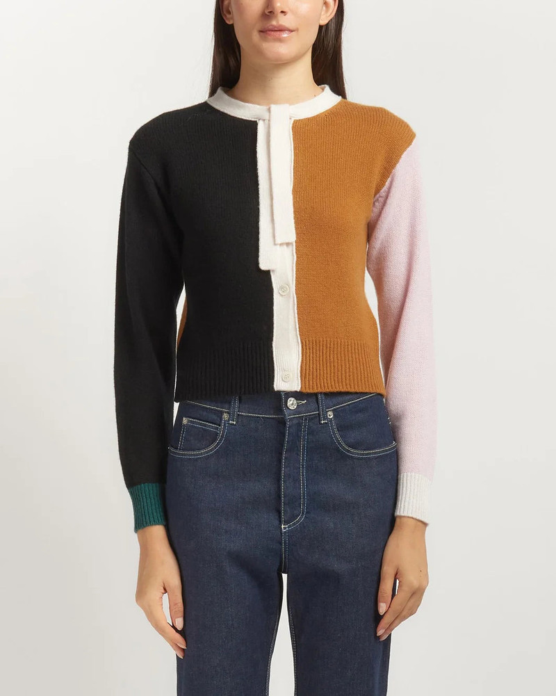 Marni CASHMERE COLOR-BLOCK CARDIGAN outlook