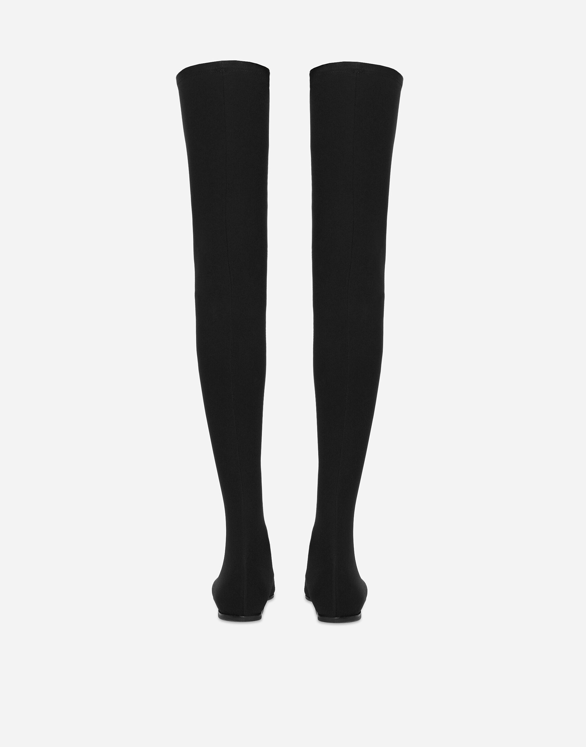 Stretch jersey thigh-high boots - 3