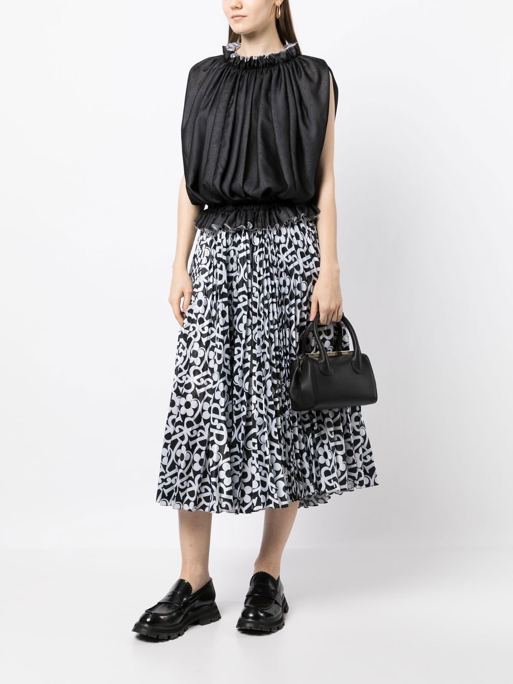 sleeveless ruffle top - 2