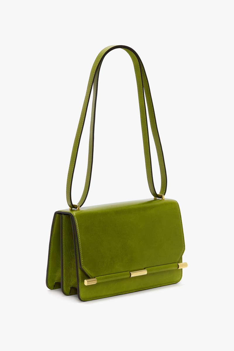 202 Crossbody Bag In Green Distressed Leather 2