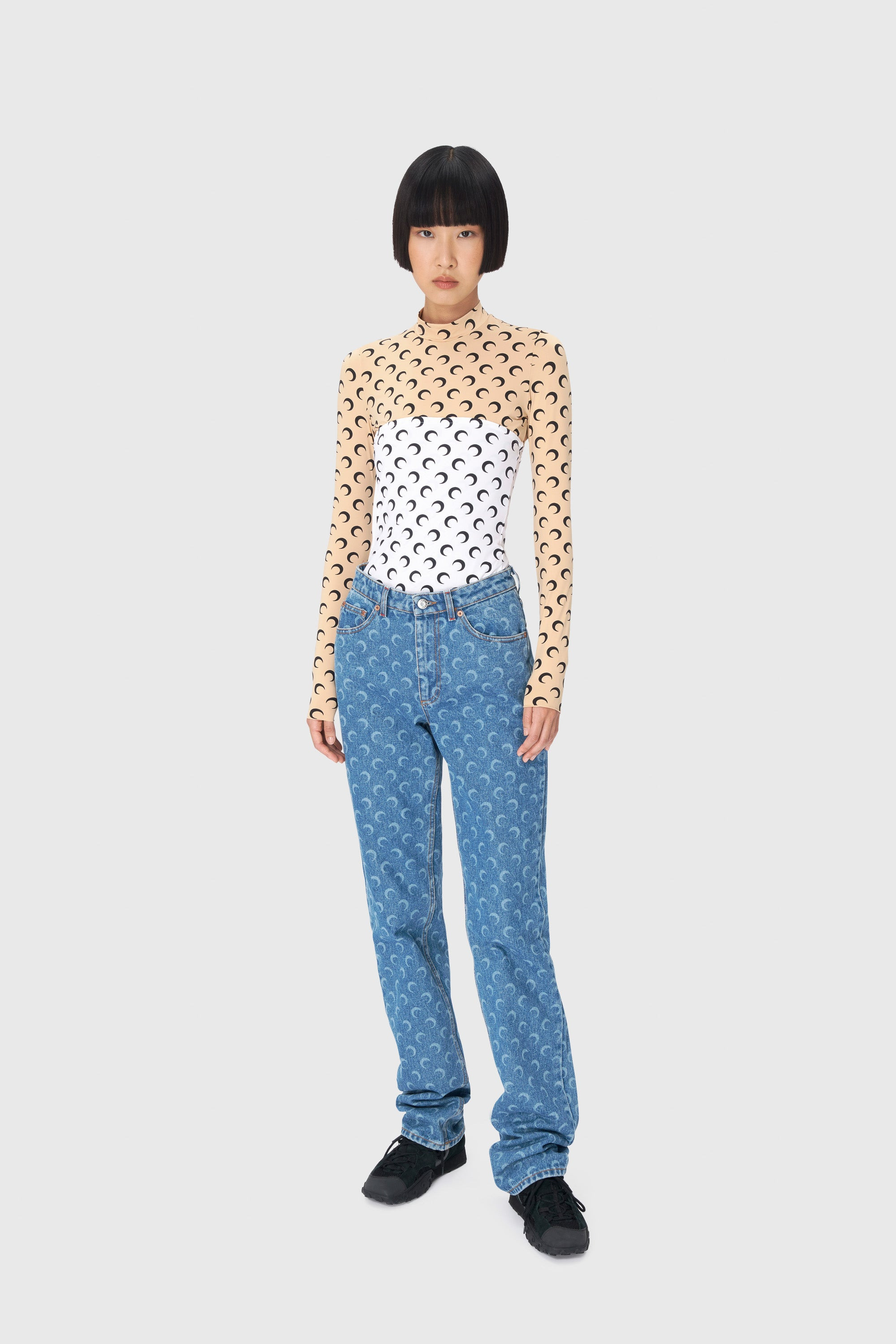 Moon Laser Denim Loose Jeans - 4