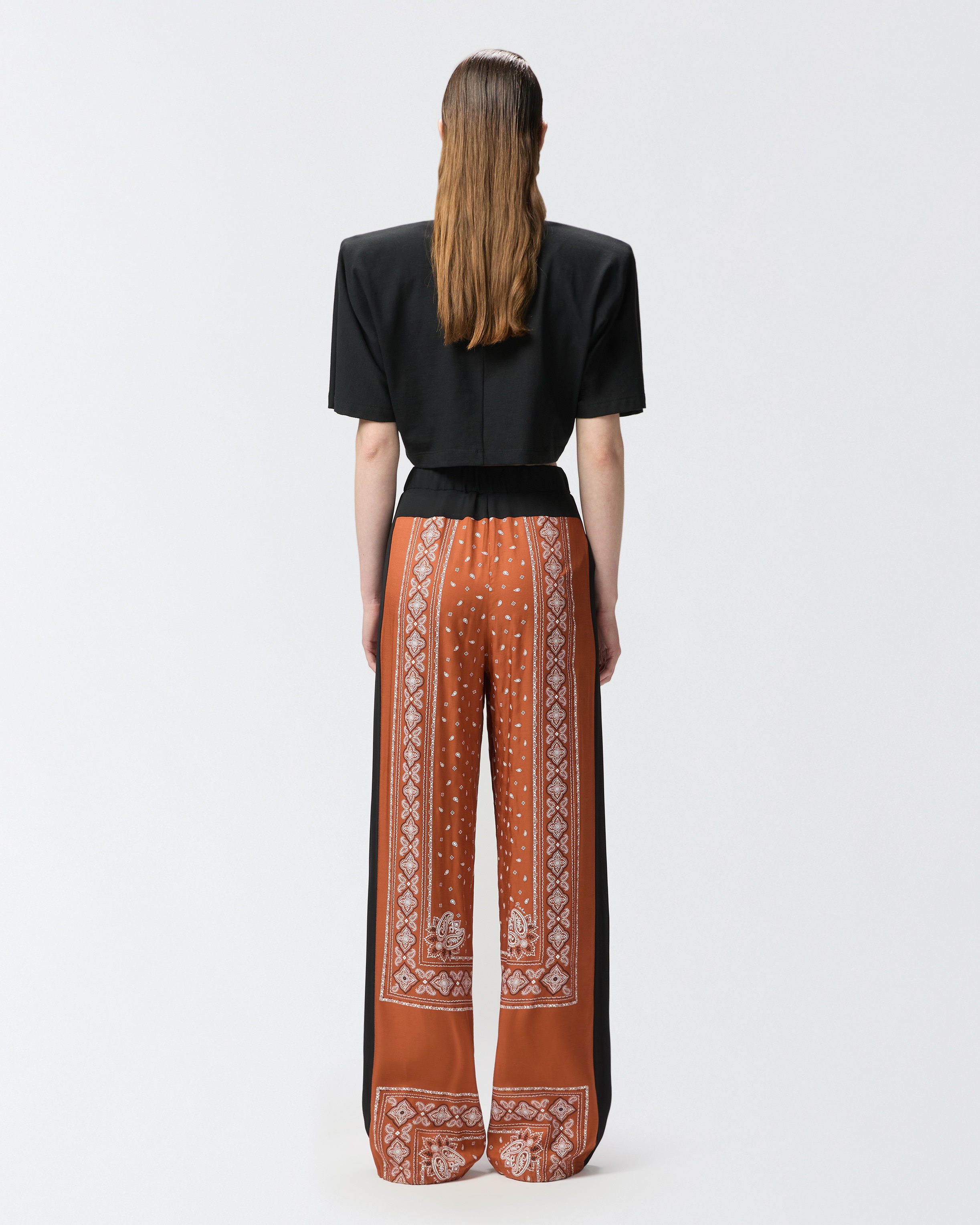 LOOSE LIGHT BANDANA PRINT TROUSERS - 4