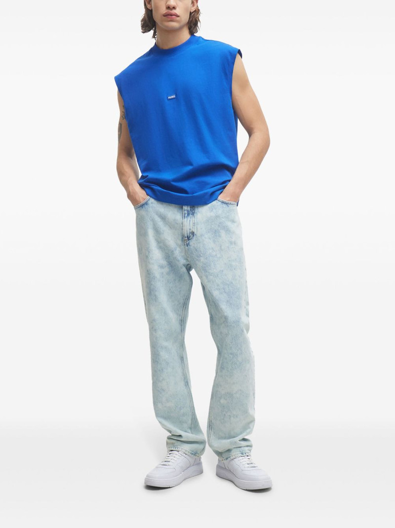 HUGO acid-wash straight-leg jeans outlook