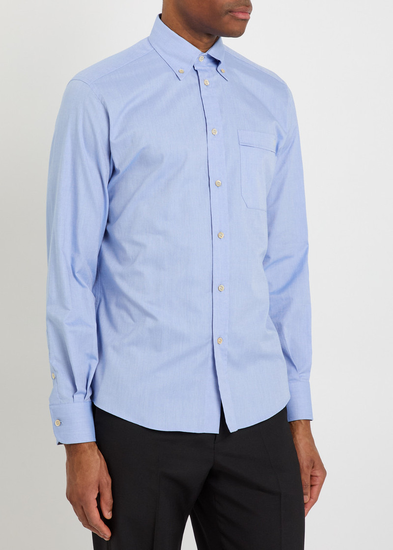Valentino Valentino Garavani Logo-embroidered Cotton Oxford Shirt outlook