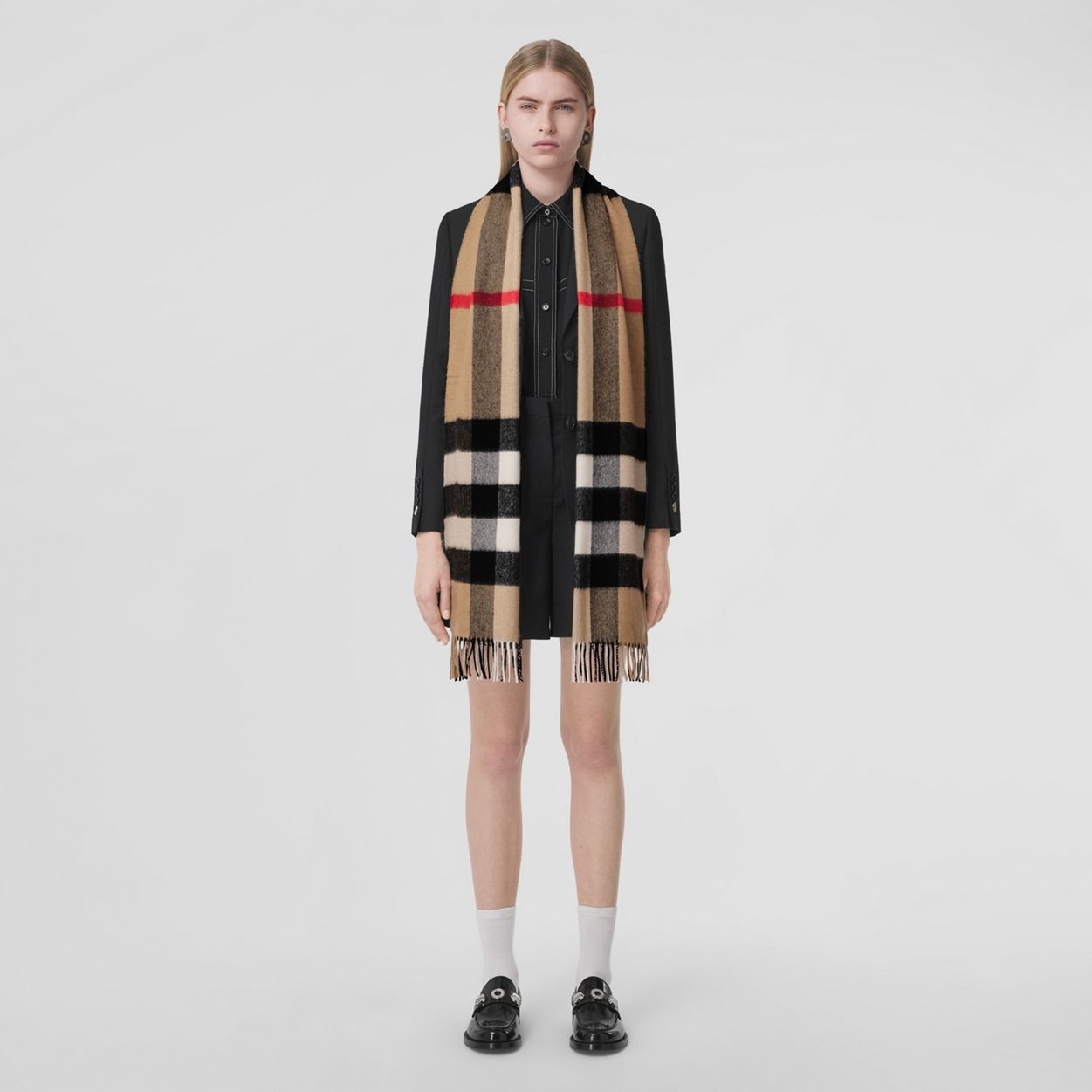 Check Cashmere Scarf - 6
