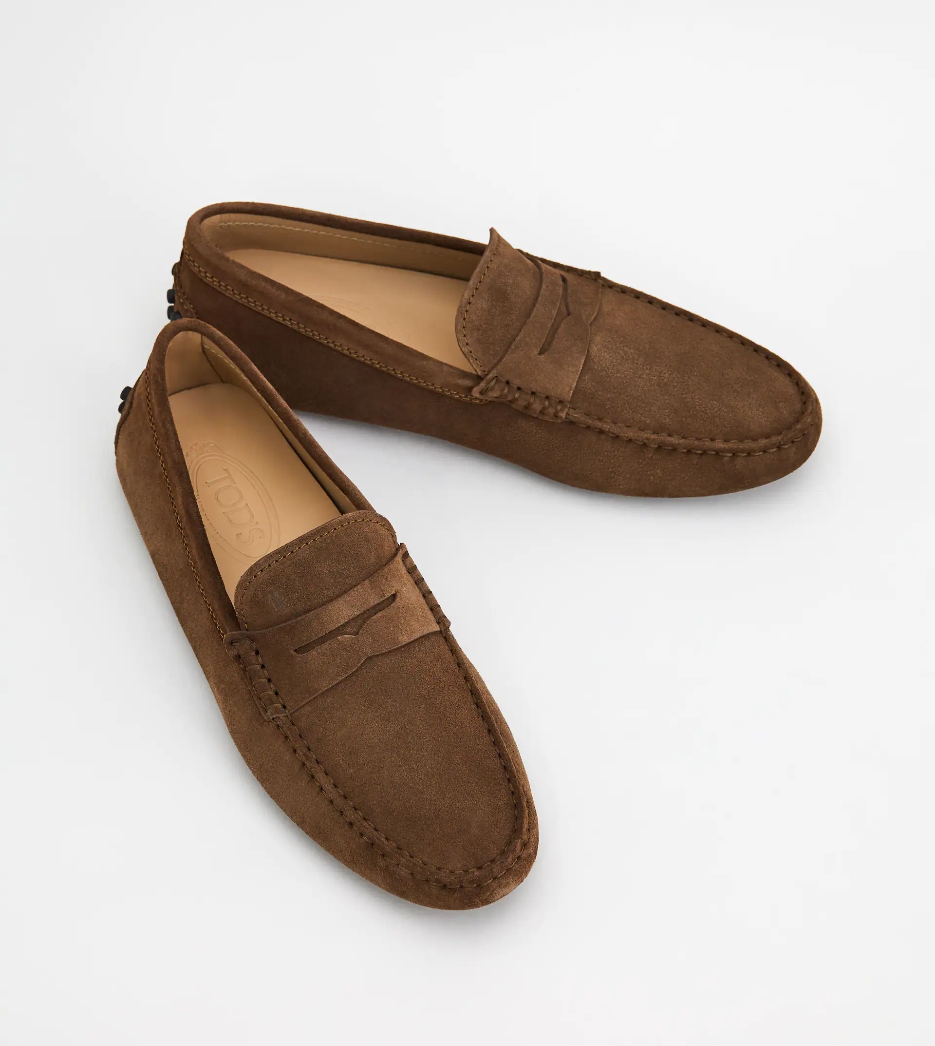 GOMMINO DRIVING SHOES IN SUEDE - BROWN - 1