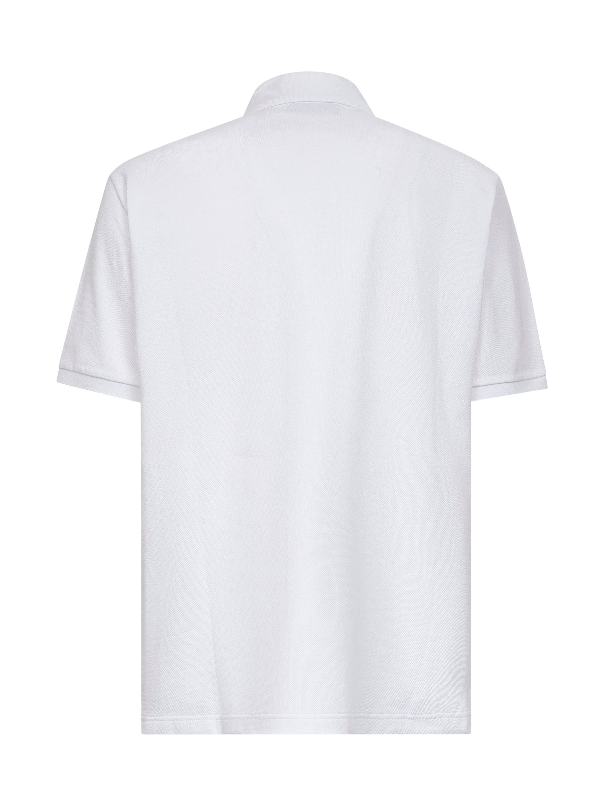Gucci Men White Printed Stretch Cotton Piquet Polo Shirt - 2