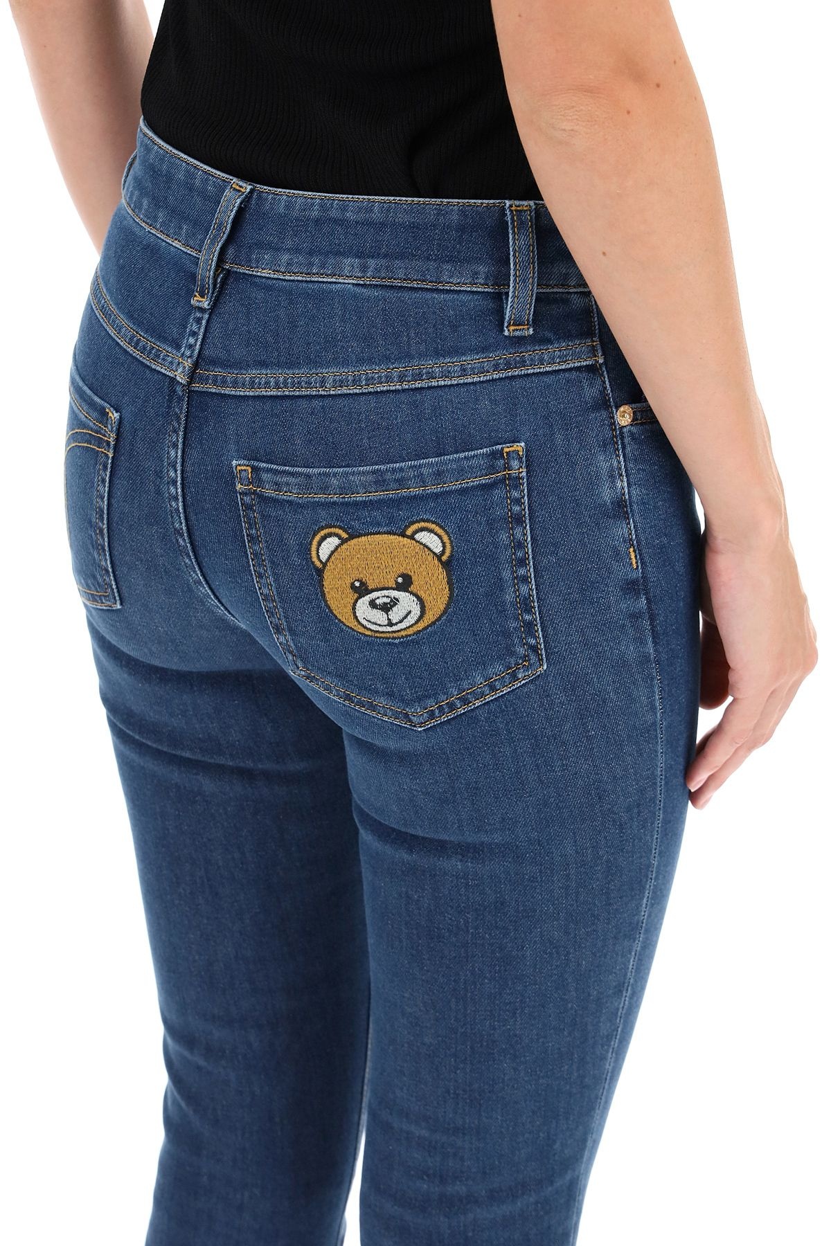 DENIM TEDDY BEAR SKINNY  JEANS - 5