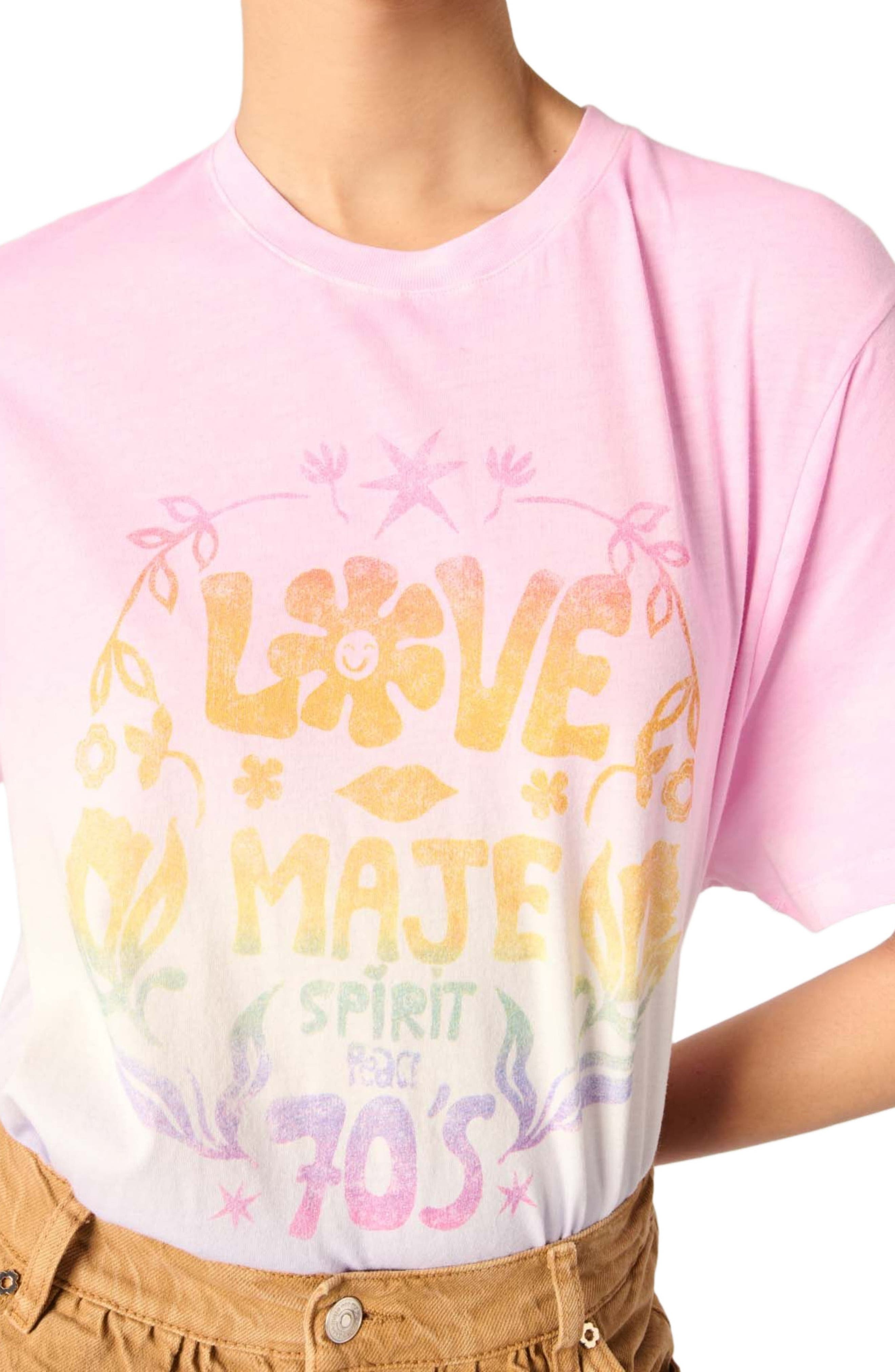 maje Printed T-shirt in Pink at Nordstrom - 4