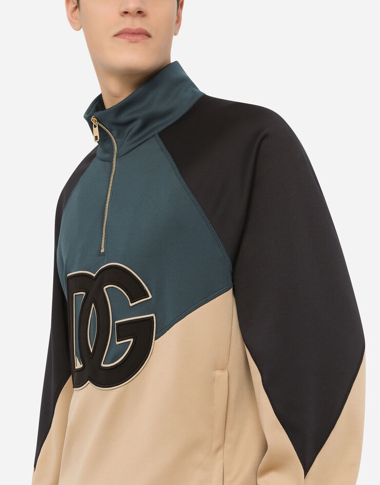 Technical jersey sweatshirt with DG logo patch - 4