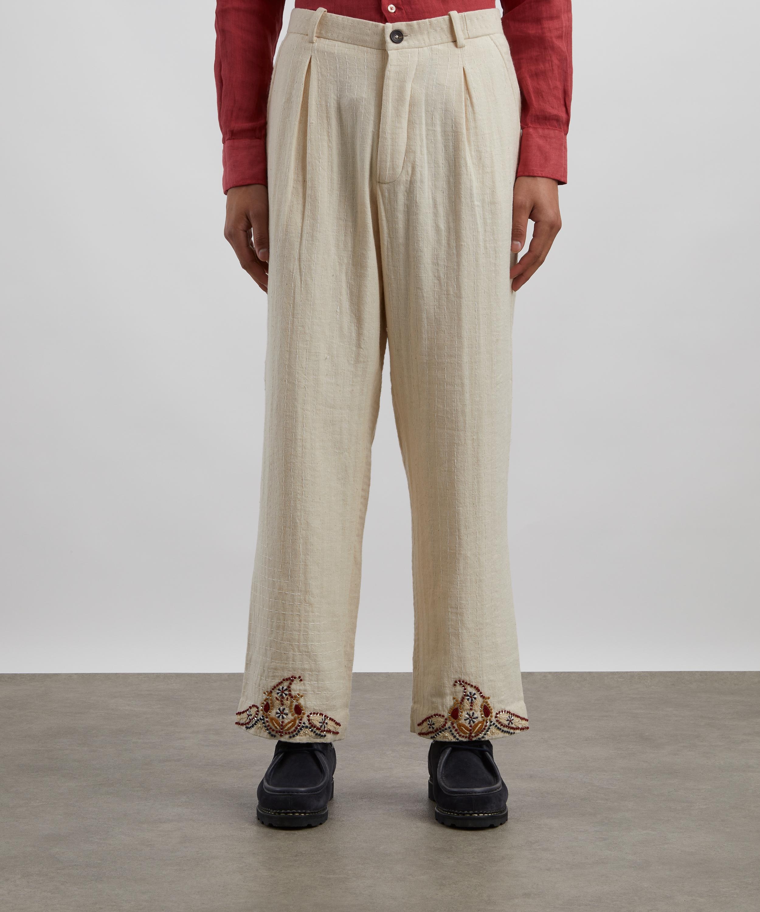 Paisley Embroidered Trousers - 3